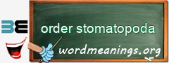 WordMeaning blackboard for order stomatopoda